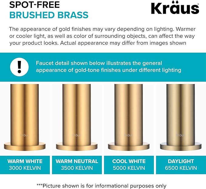 KRAUS Oletto Single Handle Pull Down Kitchen Faucet with QuickDock Top Mount Installation Assembly in Spot-Free Brushed Brass, KPF-2620BB