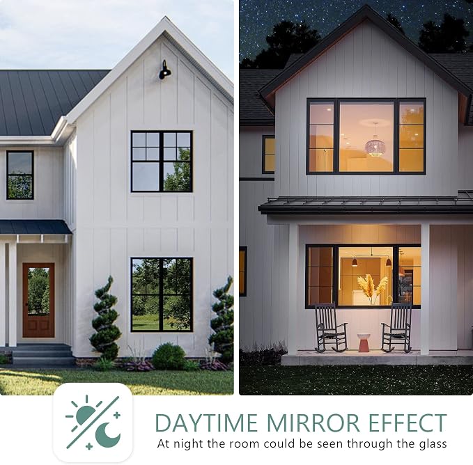 One Way Privacy Window Film Heat Control Mirror Tint 35.4inx6.5ft | Daytime - Image 4