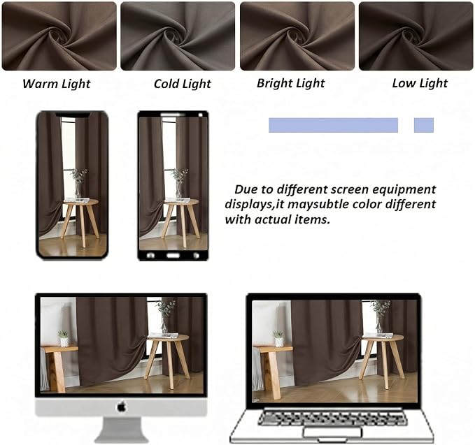 Simplebrand Ava Chocolate Short Blackout Curtains - Image 8