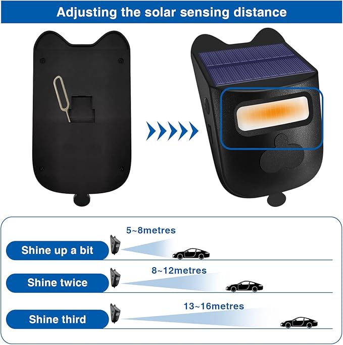 HoneTeek Solar Driveway Alarm, Wireless 600ft Range Driveway Motion Sensor Alarm Weatherproof, Weather Resistant Motion Sensor & Detector Outdoor, Home Security Alert System-1 Sensor & 1 Doorbell