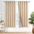 XWZO 100% Blackout Curtains 2 Panels Set by XWZO
