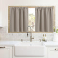 RYB HOME Cafe Blackout Curtains 24 inch Length by RYBHOME