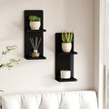 Floating Wall Shelves Set of 2, Modern Storage by FunctionalWoodFurniture