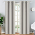 Yakamok Blackout Curtains 38x84 inch Light Beige Thermal Drapes-Bedroom | 2 by Yakamok