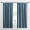 NICETOWN Bedroom Curtains Blackout Draperies, Smoky Blue, 1 Pair, 34-inch W x by NICETOWN