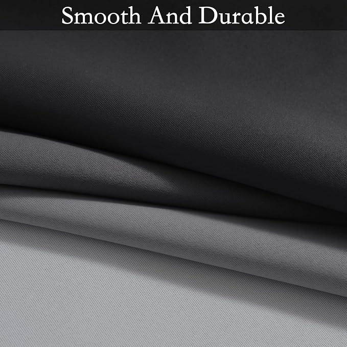 SimpleHome Black to Grey White Ombre Room Darkening Curtains 63 Inch | Curtains - Image 6