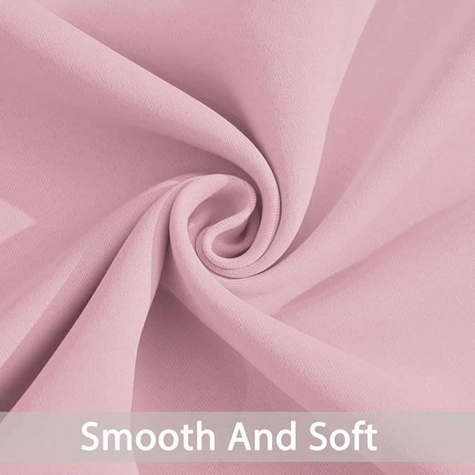 Yakamok Blackout Curtains 38x54 inch Pink Thermal Drapes-Bedroom | 2 panels - Image 4