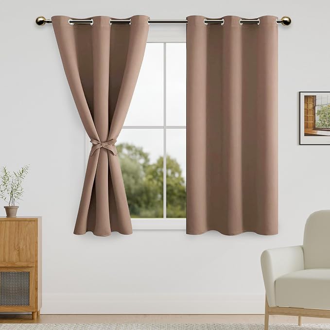 DWCN Blackout Short Curtains for Bedroom by DWCN