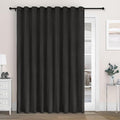 Macochico Extra Wide 100% Blackout Chenille Curtains 100" Wx102 L Thermal Curtain for Sliding Door Room Divider Living Room Bedroom Hotel Charcoal Grey Blackout Drapes Grommet with Tieback 1 Panel