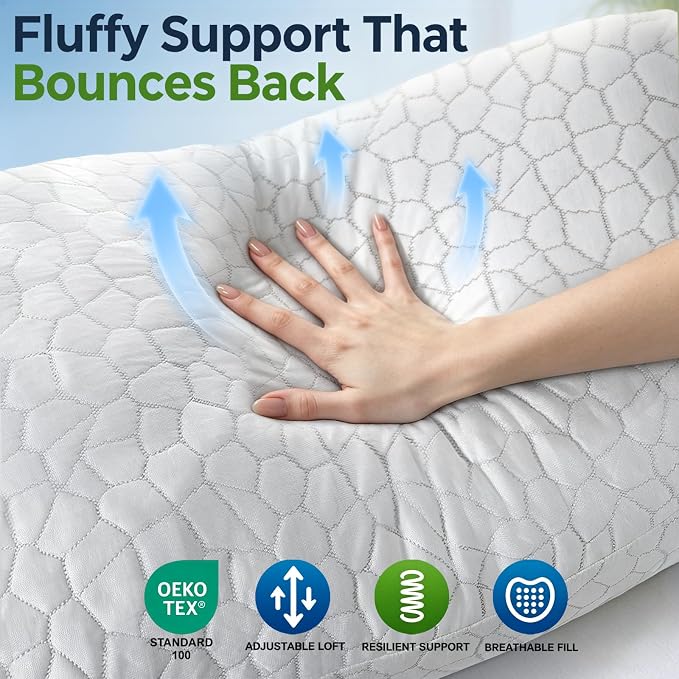 Side Sleeper Pillow for Side and Back Sleepers -Cooling Cervical Neck Pillows - Image 6