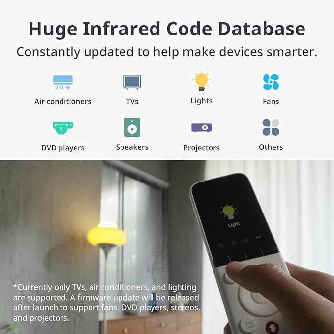 SwitchBot Universal Remote Control with Hub Mini Matter Enabled with Remote, Multi-use Smart Remote with Customize App, Control 25 IR/Bluetooth Devices and 10 Scenes