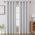 CUCRAF Grayish White Blackout Curtains 96 inch Length 2 Panels Set, Room by CUCRAF