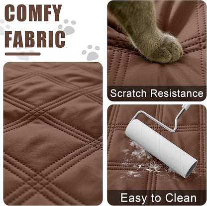 Smiry Waterproof Dog Bed Cover Blanket 40x50, Soft Reversible Pet Blanket, Washable Leakproof Cats Dogs Couch Cover for Sofa, Couch, Furniture, Lattice, Brown/Brown