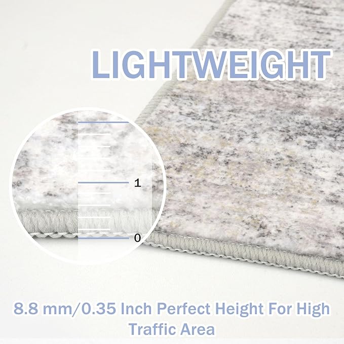 Abstract Area Rugs and Runners Sets 2x6 and 3x5 Ft, Washable Entryway Rug and - Image 4