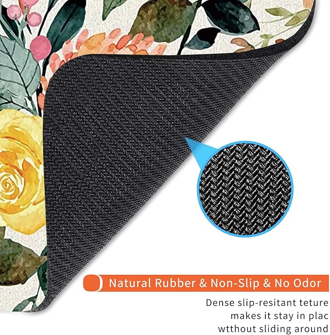 Armanza Square Mouse Pad Watercolour Floral,Personalized Premium-Textured Custom Mouse Mat Design,Washable Mousepad Cloth,Non-Slip Rubber Base Computer Mouse Pads for Wireless Mouse