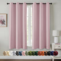 MIULEE Blackout Curtains for Bedroom 2 Panels 40 x 63 Inch Long Blush Pink | by MIULEE