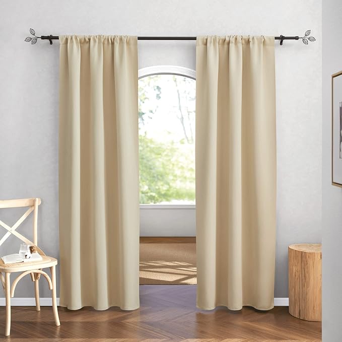 RYB HOME Curtains for Bedroom Living Room Dining Room Office 84 inches Long | - Image 2