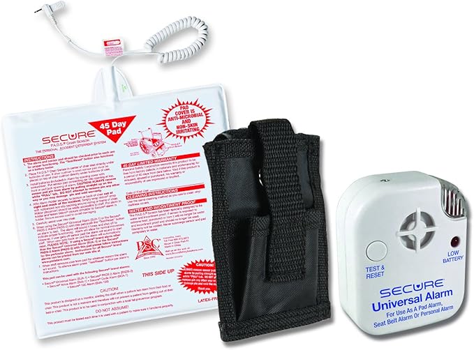 Secure Chair Alarm for Elderly Dementia Patients - 12"x12" Long-Term Sensor Pad and 80 dB Caregiver Alert Monitor - Smart & Reliable Fall Prevention Kit for Seniors - Perfect Complement to Bed Alarm
