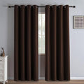 IGEMAEVE Blackout Curtains for Bedroom Grommets Chocolate 52" W x 84" L | by IGEMAEVE