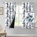 H.VERSAILTEX 100% Blackout Curtains 63 inch Length 2 Panels Set Cattleya Floral by HVERSAILTEX