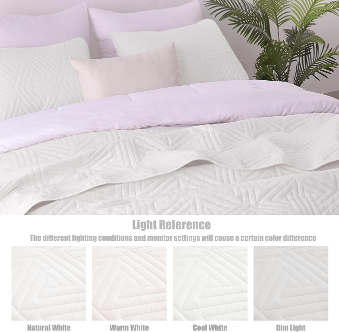 Whale Flotilla Soft Geometric Queen Quilt Set - Image 6