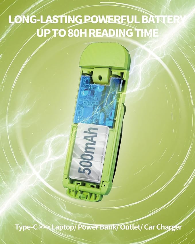 HEMONNKAM Book Reading Light, Rechargeable Clip on Booklight, Eye Caring 3 - Image 8