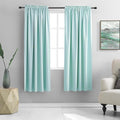 Aqua Color Blackout Curtains for Bedroom by DONREN