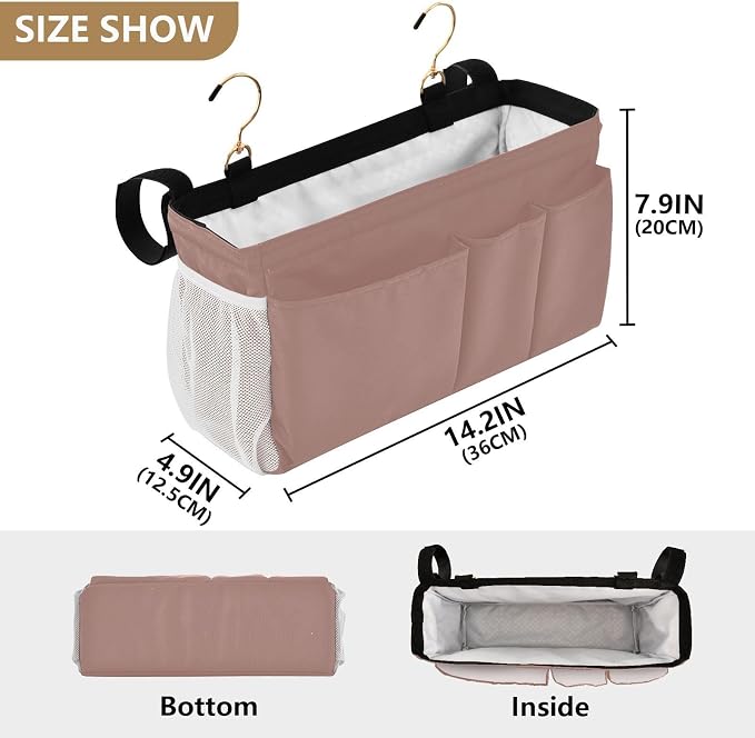 DOMIKING Rose Gold Bedside Caddy - Image 4