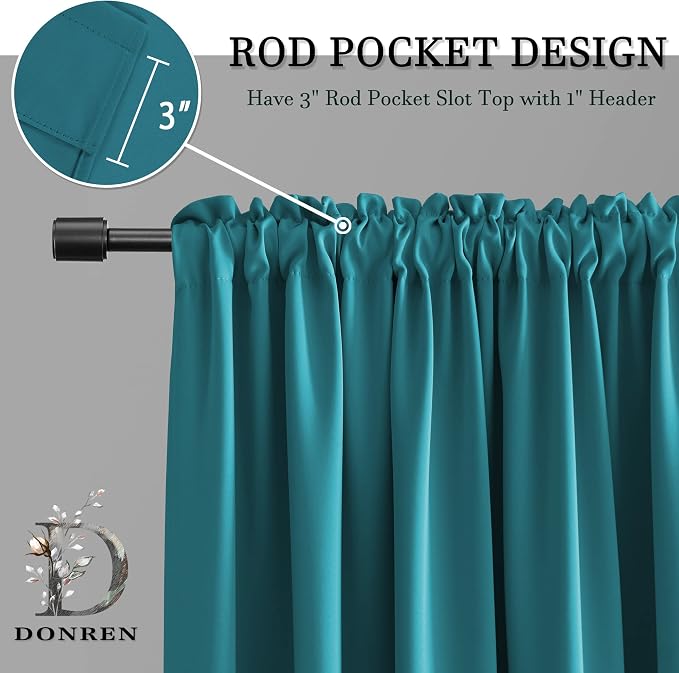 108 Inches Length Rod Pocket Curtains - Image 5