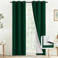 COSVIYA Drak Green 100% Blackout Curtains by COSVIYA