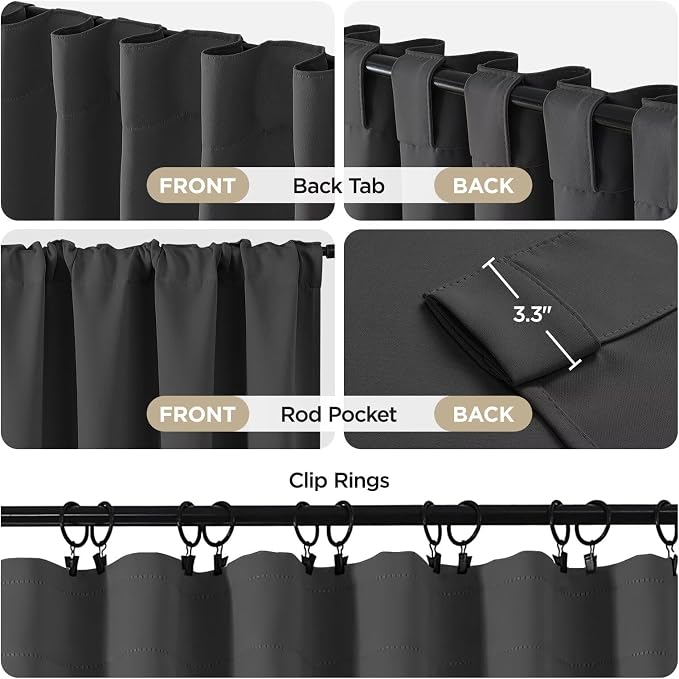 Joydeco 90 Inch Blackout Curtains - Image 3