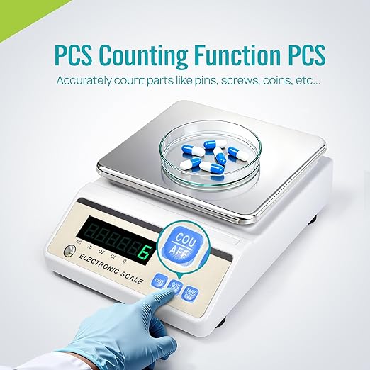 LICHEN Lab Analytical Balance 1000g x 0.01g with LED Display, High Precision Lab Scale with g/ct/oz/lb Units-Laboratory Scientific Scale for Kitchen,Pharmacy,Jewelry(No Test Weight)