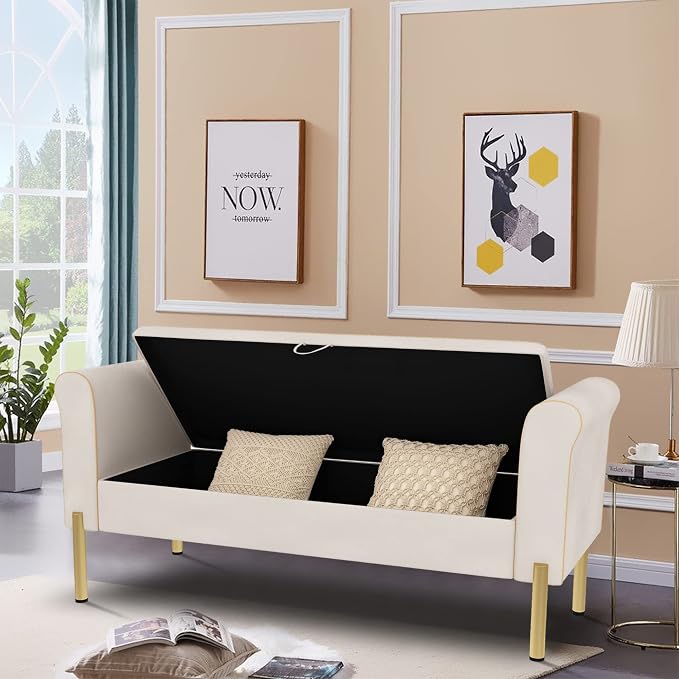 Alunaune Upholstered Storage Bench - Image 6