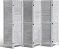 VEVOR Wood Room Divider, 6 Panel Wood Folding Privacy Screen, 66.9 Inches Tall by VEVOR