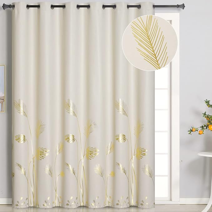Room Darkening Curtain for Living Room 80W x 84L Inch Window Thermal Insulated by ESTELARTEXTILER
