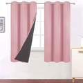 100% Blackout Curtains 40 x 63 Inch/Pink Curtains 2 Panels by Lemomo