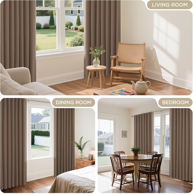 Joydeco 90 Inch Curtains for Bedroom, Room Darkening Drapes for Living Room - Image 4