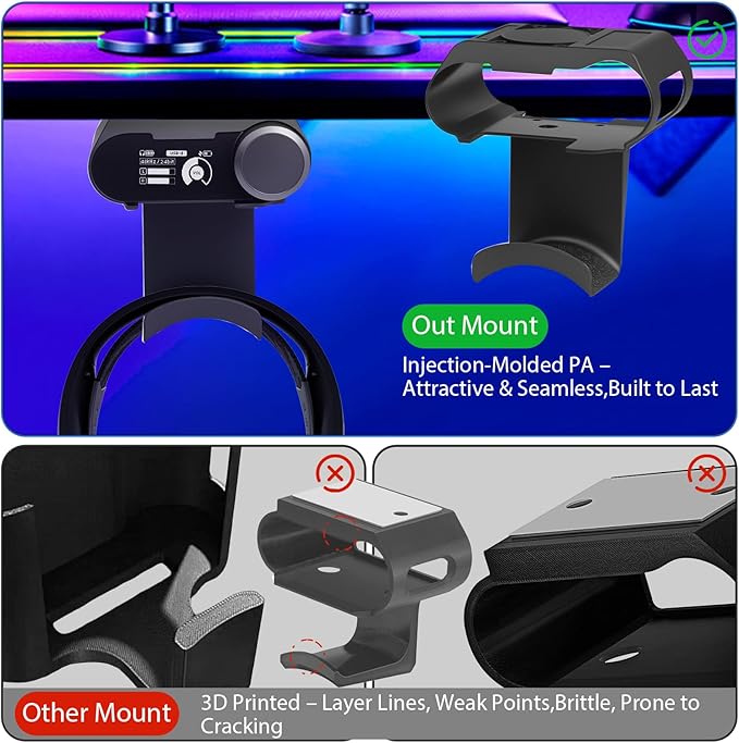 FSNIWEKO Under Desk Headphone Hanger Stand for SteelSeries Arctis Nova Pro Wireless-Arctis Pro Wireless NOVA Magnetic Mount Secretlab Magnus Version,Headphone Holder for Arctis Nova Pro Wireless