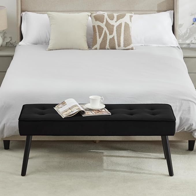 LOULENS Entryway Bench, Button Tufted, Upholstered Bench - Image 7