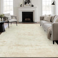 9x12 Area Rug Living Room: Modern Washable Indoor Soft Carpet Beige | by FXRHLP