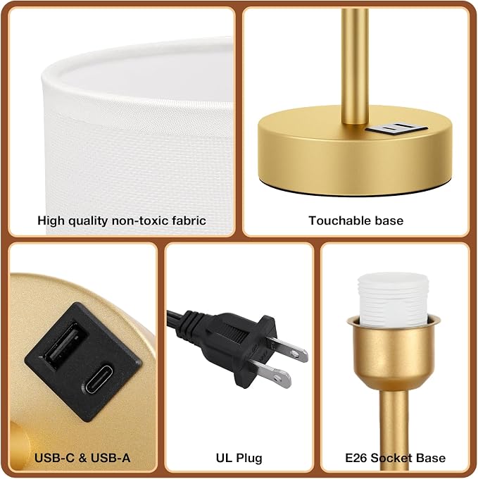 Dicoool Bedside Table Lamp for Bedroom - Image 6
