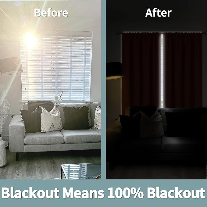 BGment Terracotta Blackout Curtains - Image 2