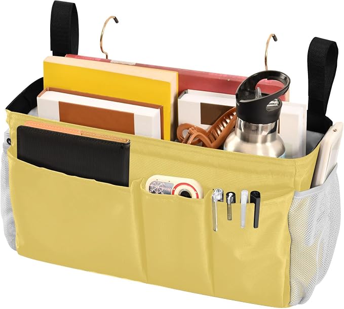 DOMIKING Lemon Yellow Bedside Caddy - Image 3