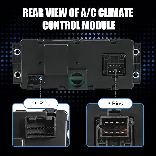 A/C Heater Climate Control Module Compatible with 2008-2018 Mack CHU612 CHU613 CHU614 1999-2018 CXU612 CXU613 CXU614 AC Temperature Control Switch Panel Replace#25110700 20992943 70826280