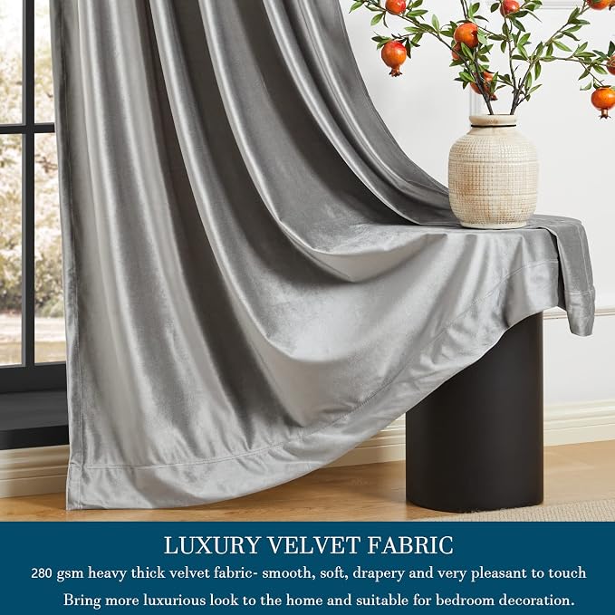 PRIMROSE Silver Grey Curtains 108 inch - Image 4