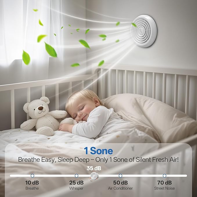 Hawkrown 4inch Exhaust Fan, 110 CFM Wall Mounted Vent Fan, 1.0 Sone Quiet, Windows Exhaust Fan, Ventilation Fan for Bathroom, Basement, Mobile Home