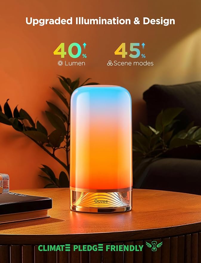 Govee RGBIC Smart Table Lamp 2, Touch Bedside Small Table Lamp | LED Desk Lamp - Image 2