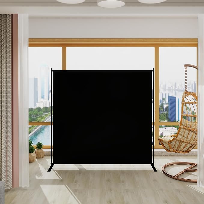 T&Jero 1-Panel Folding Room Divider, 6ft Tall Portable Privacy Screen Wall - Image 6