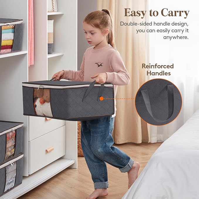 Lifewit 8 Pack 35L Clothes Storage Bins - Image 3