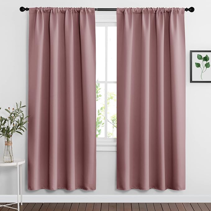 RYB HOME Blackout Curtains for Bedroom Living Room Nursery 72 inches Long | by RYBHOME
